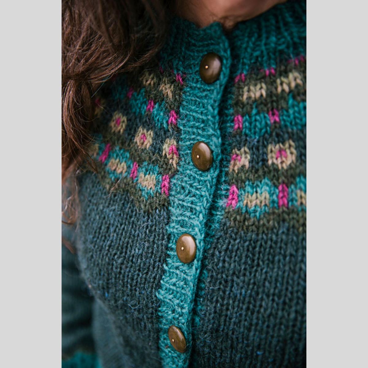 Peerie Shop Cardi by Mary Jane Mucklestone in Lttlopi