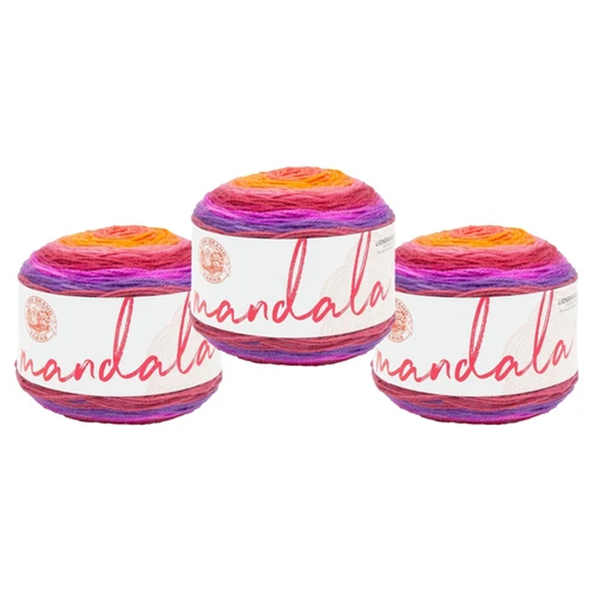 (3 Pack) Lion Brand Yarn 525-265H Mandala Yarn, Andorian