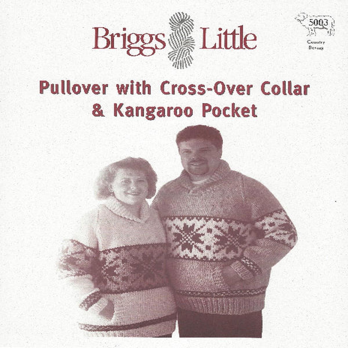 Briggs and Little Pullover with Cross-Over Collar and Kangaroo Pocket