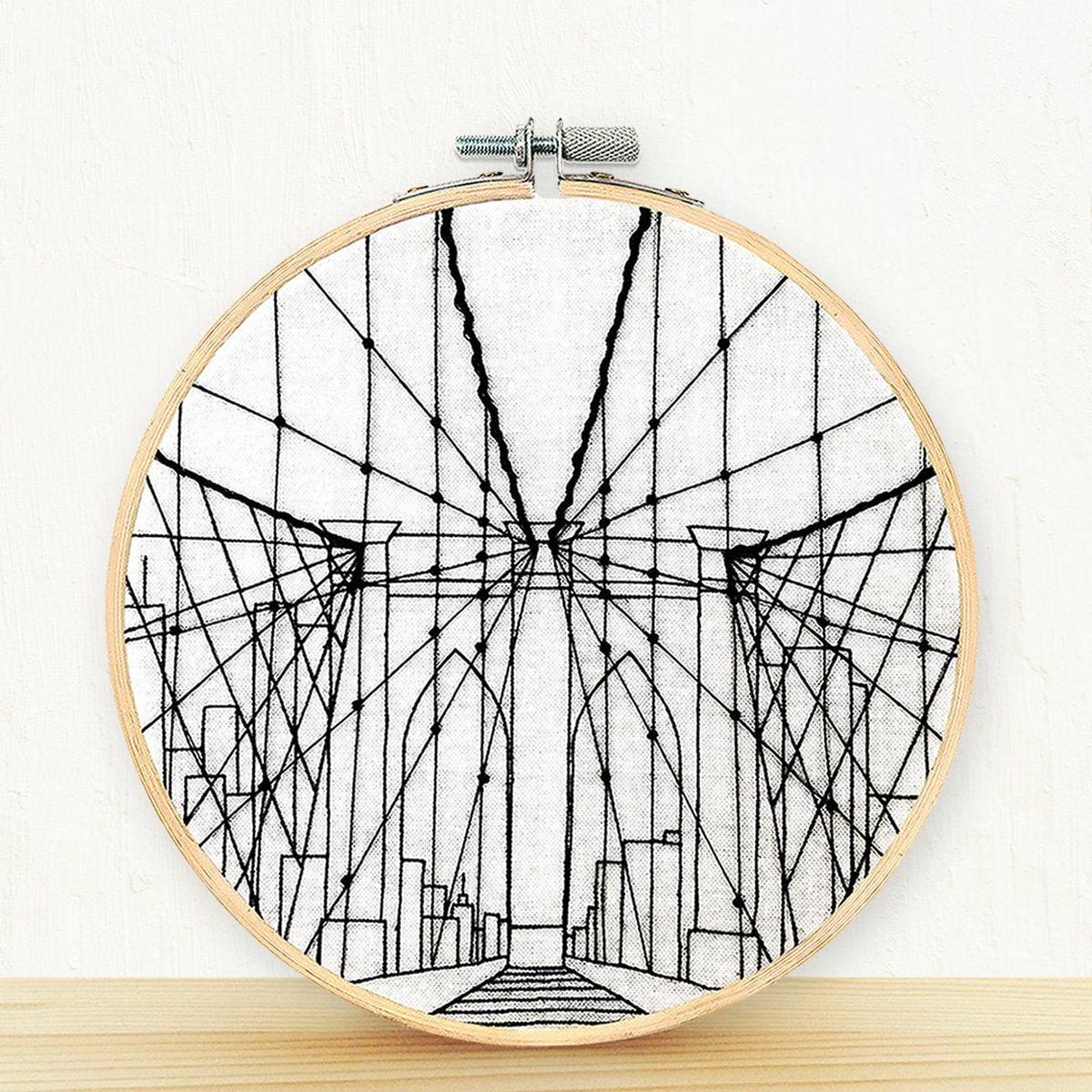Brooklyn Bridge Embroidery Kit