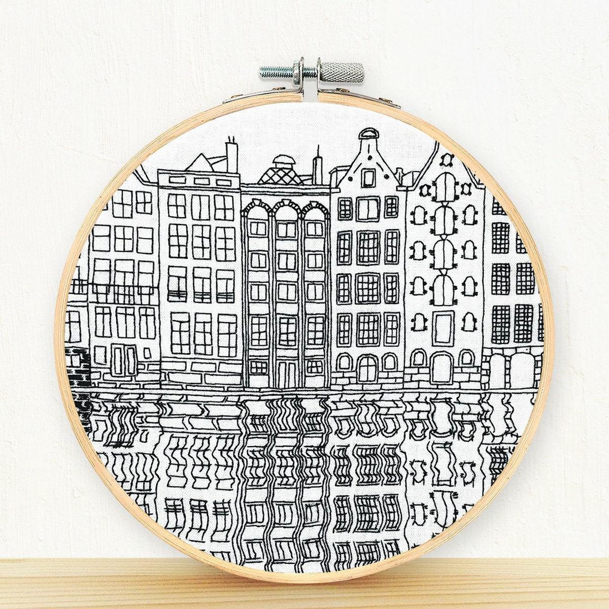 Gingerbread Houses, Amsterdam, Embroidery Kit