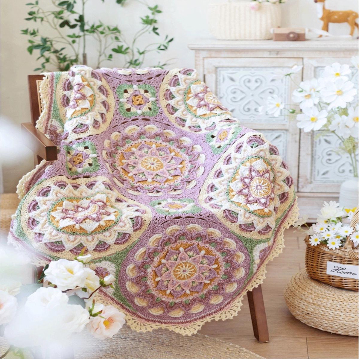 Serene Lotus Blanket Crochet Yarn Kit