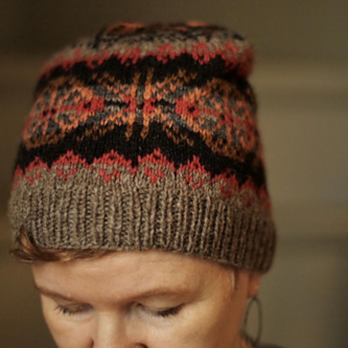 Hairst Mn Hat by Gudrun Johnston in Jamieson's DK
