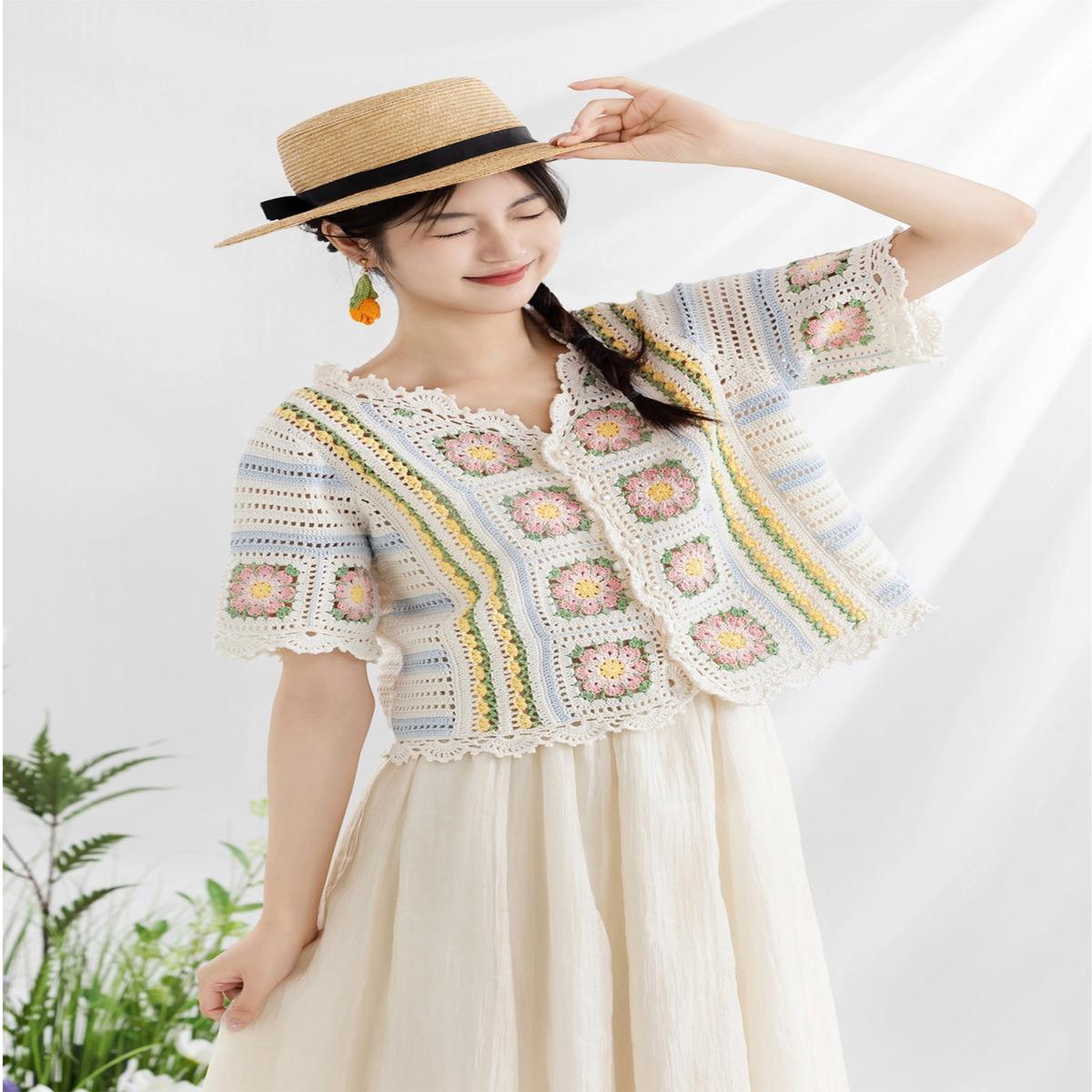 Spring Flower Cardigan Crochet Pattern