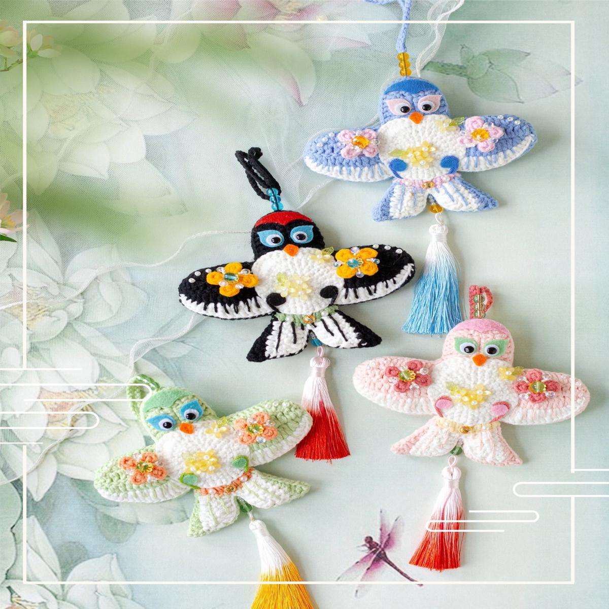 Swallow Kite Scent Sachet Crochet Pattern