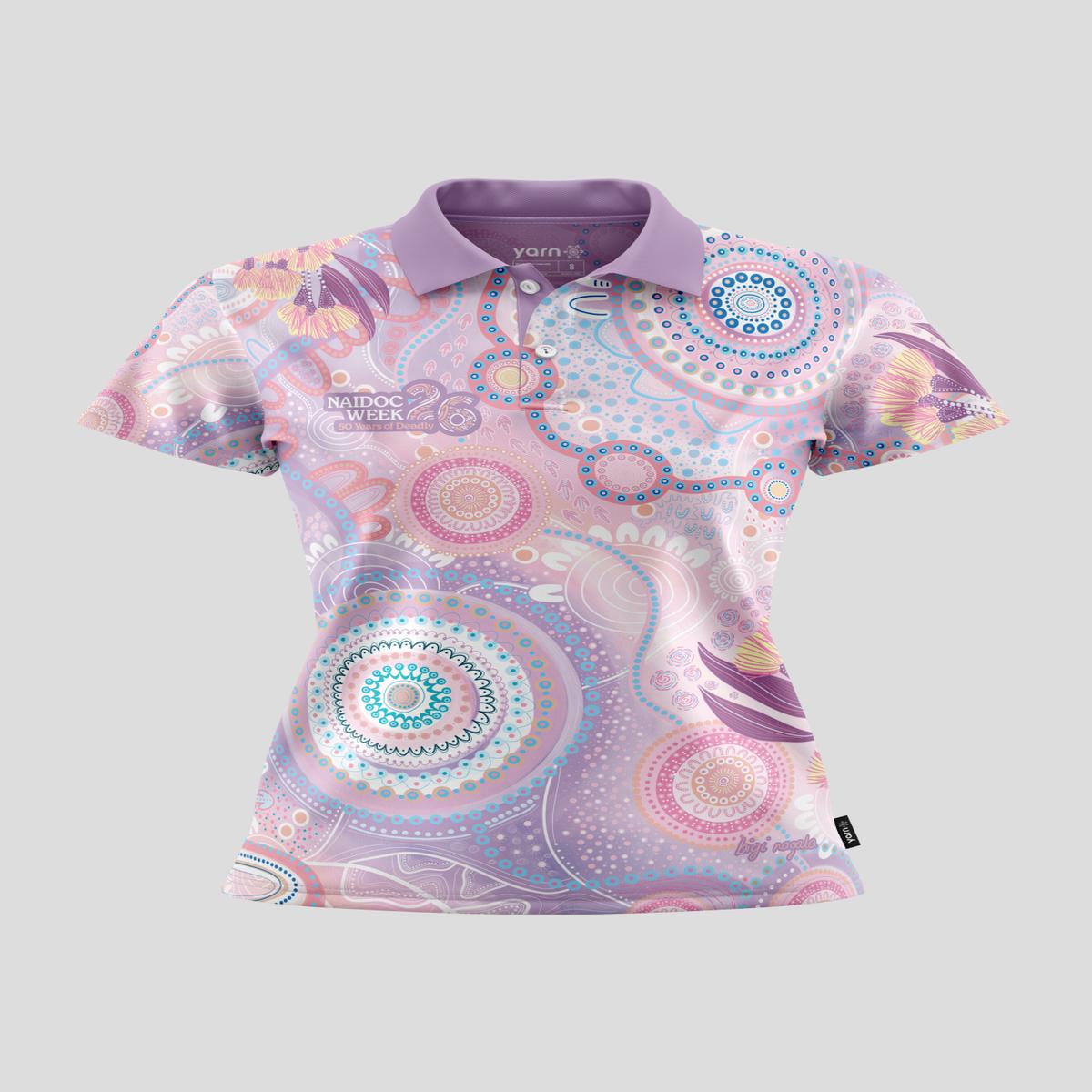 (Bulk) Paths That Brought Us Here NAIDOC 2026 Women's Fitted Polo Shirt