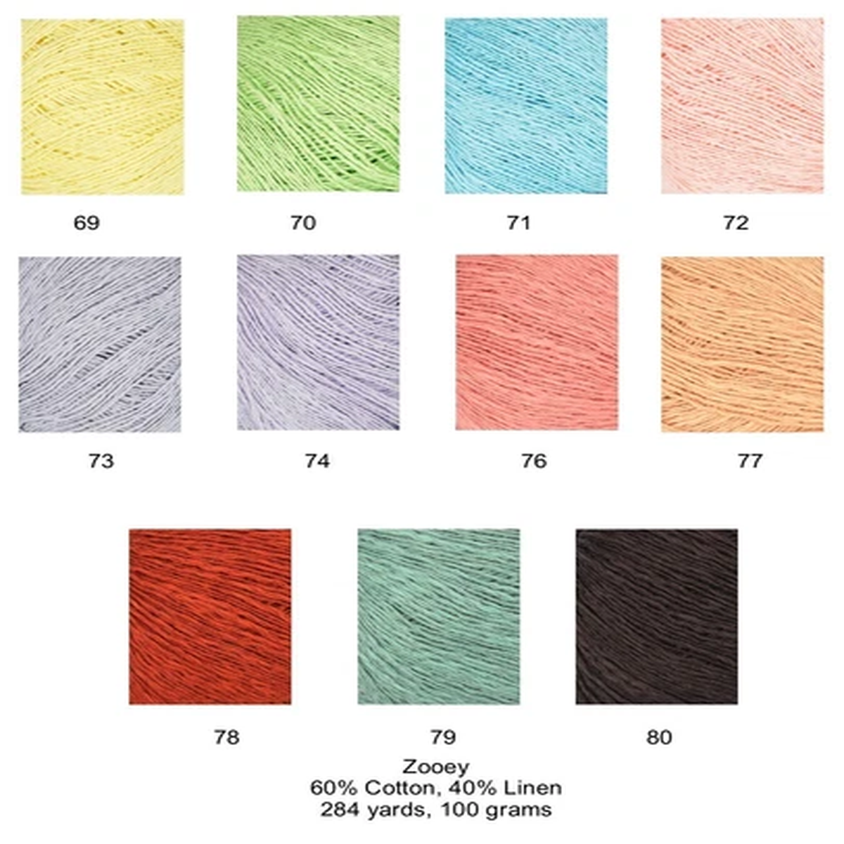 Zooey Linen Blend Yarn from Juniper Moon Farms; 11 Colors