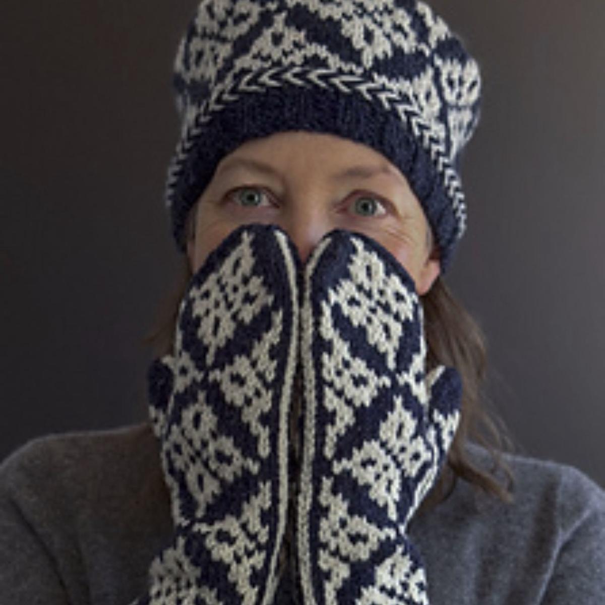 No Bad Weather Hat & Mittens by Virginia Sattler-Reimer in Briggs & Little Heritage 2ply