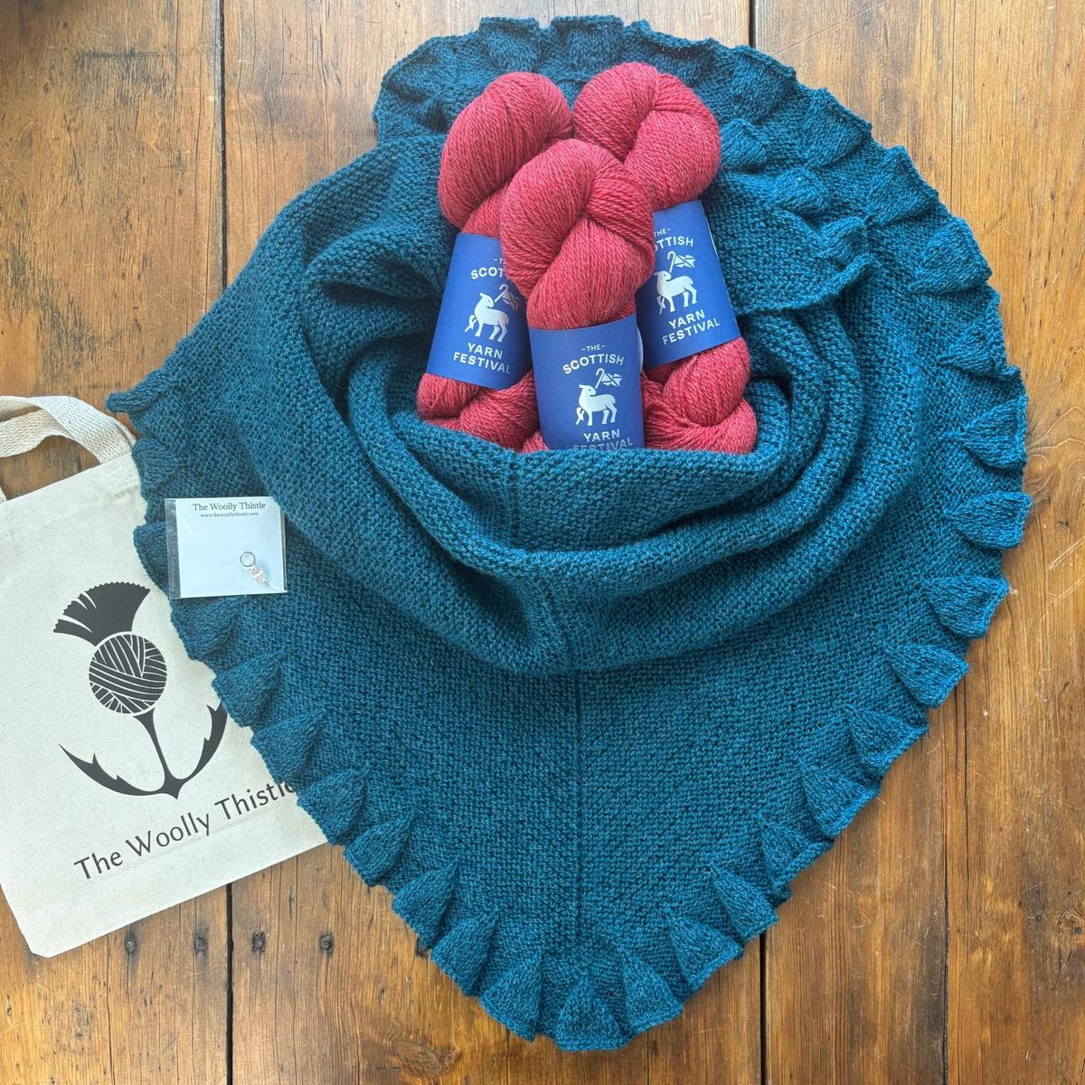 All About the Ruffle Shawl by Carolyn Holbrook in Scottish Yarn Festival 4ply