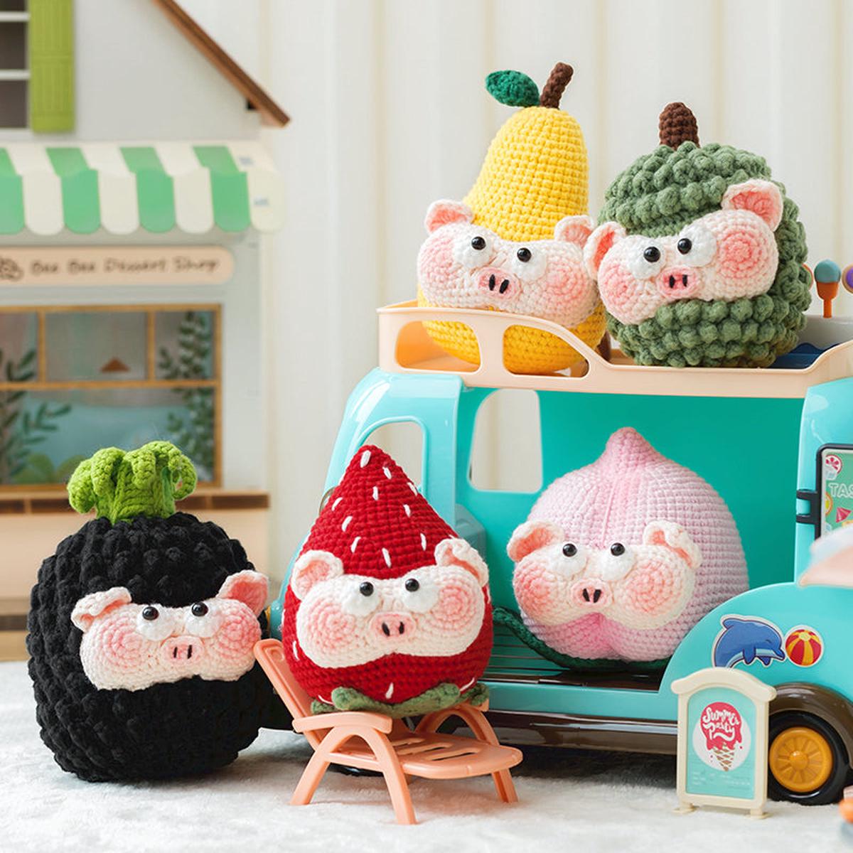 Fruity Piggy Crochet Yarn Kit