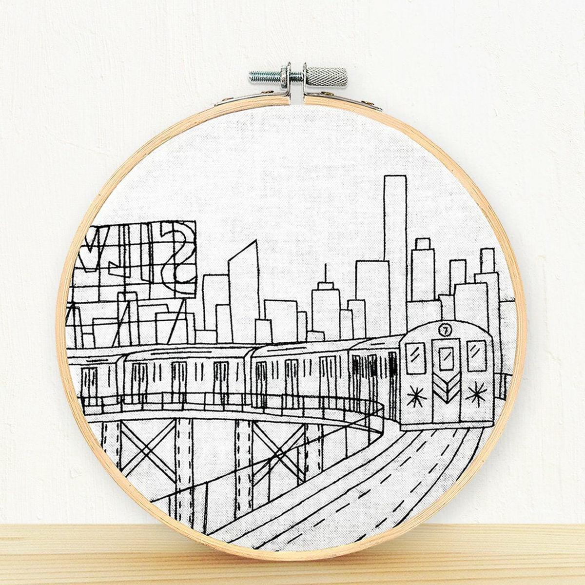New York City Subway Embroidery Kit