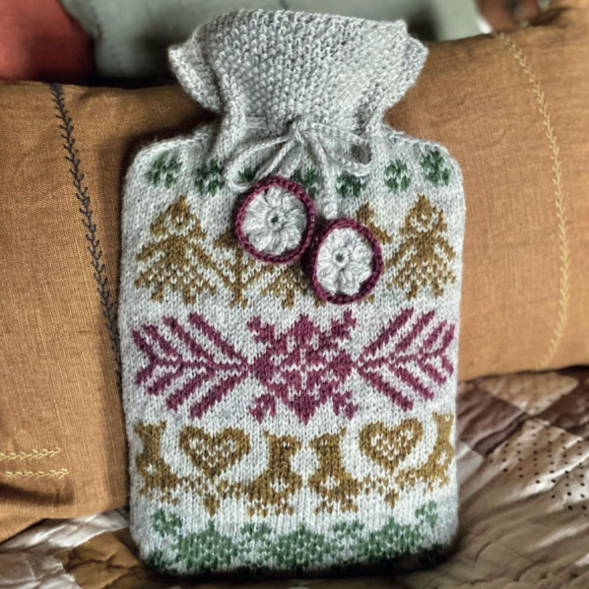 Winter Hot Water Bottle Cover in Marie Wallin's British Breeds
