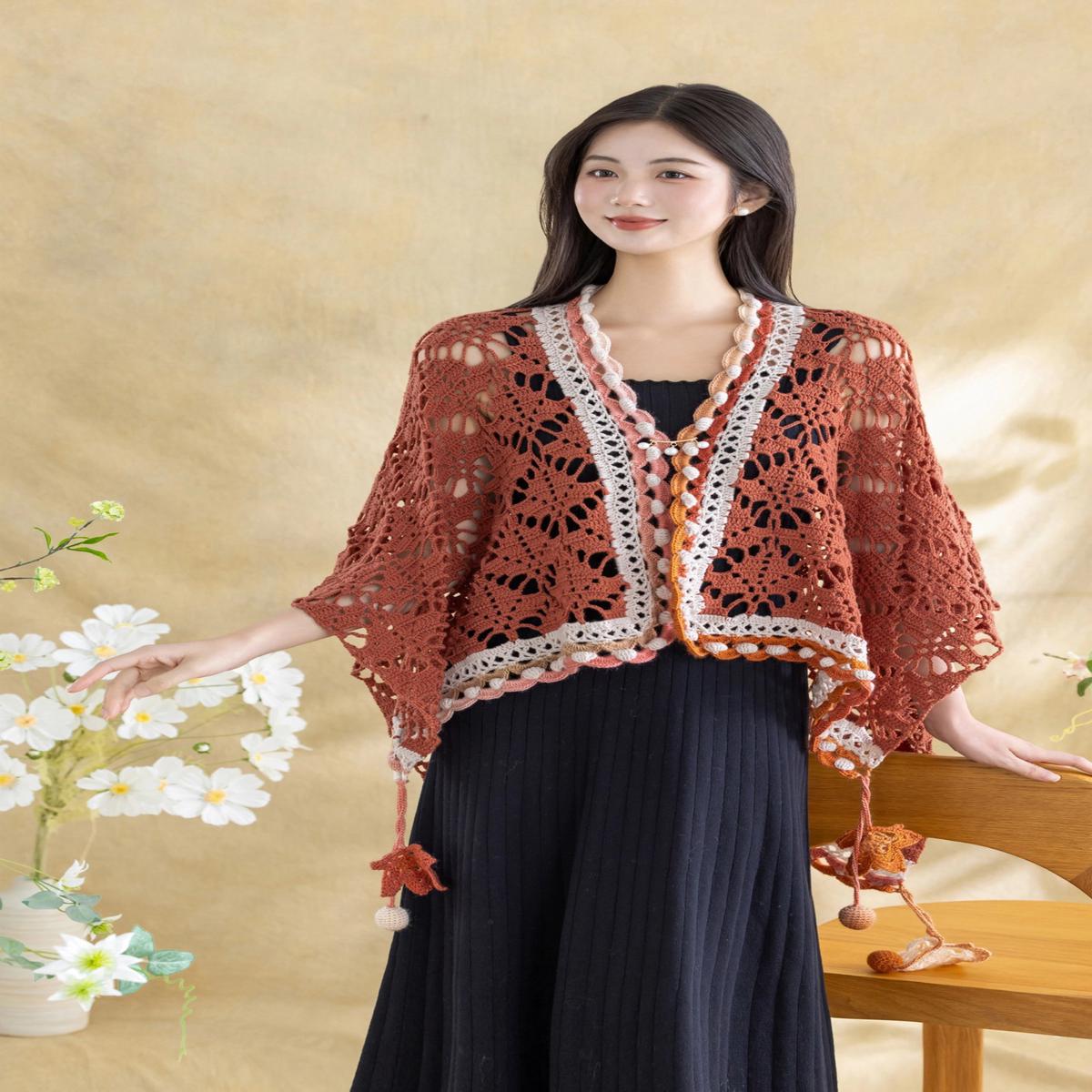 Autumn Maple Shawl Crochet Pattern