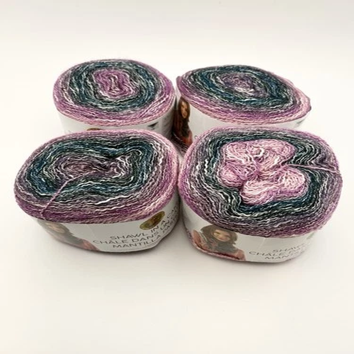 You Pick # of Skeins ~ Lion Brand Shawl in a Cake 'Lotus Blossom' 481yd Sparkle