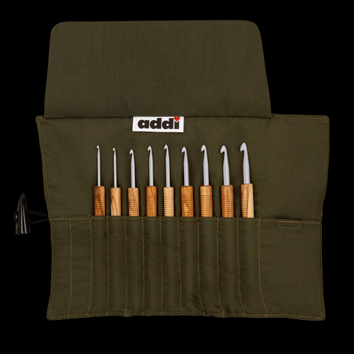 AddiWrap Olive Wood Crochet Hook Set