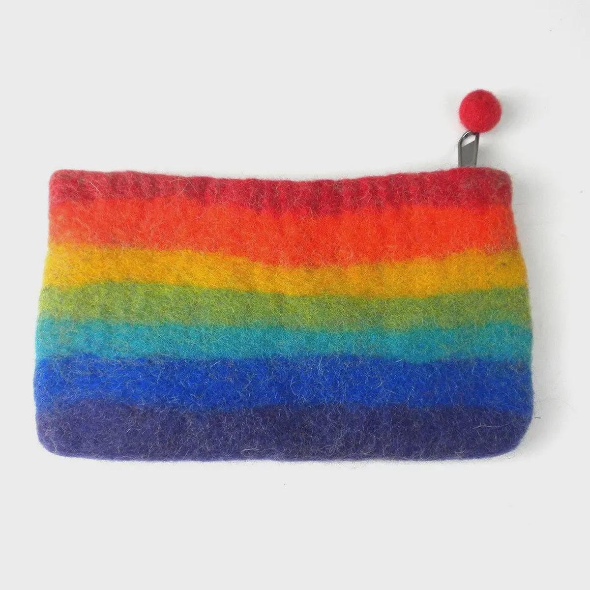 Rainbow Felt Notions Bag