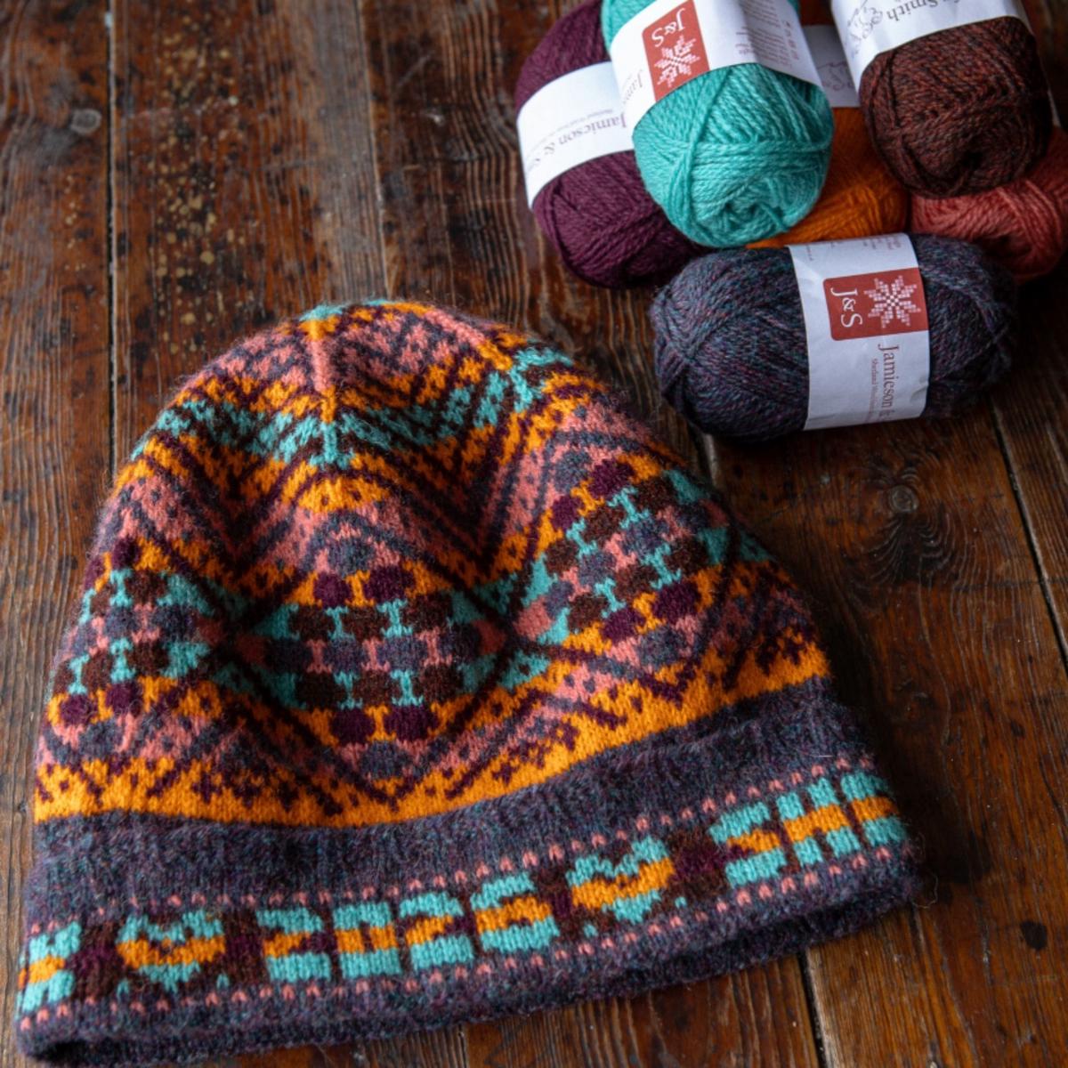 Birsie Beanny by Helen Robertson in Jamieson & Smith 2ply