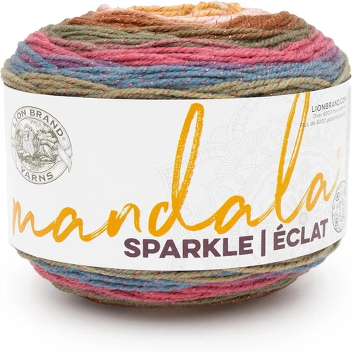 , Varigated Colorful Mandala Sparkle Yarn for Knitting and Crocheting,Cetus, 1 P