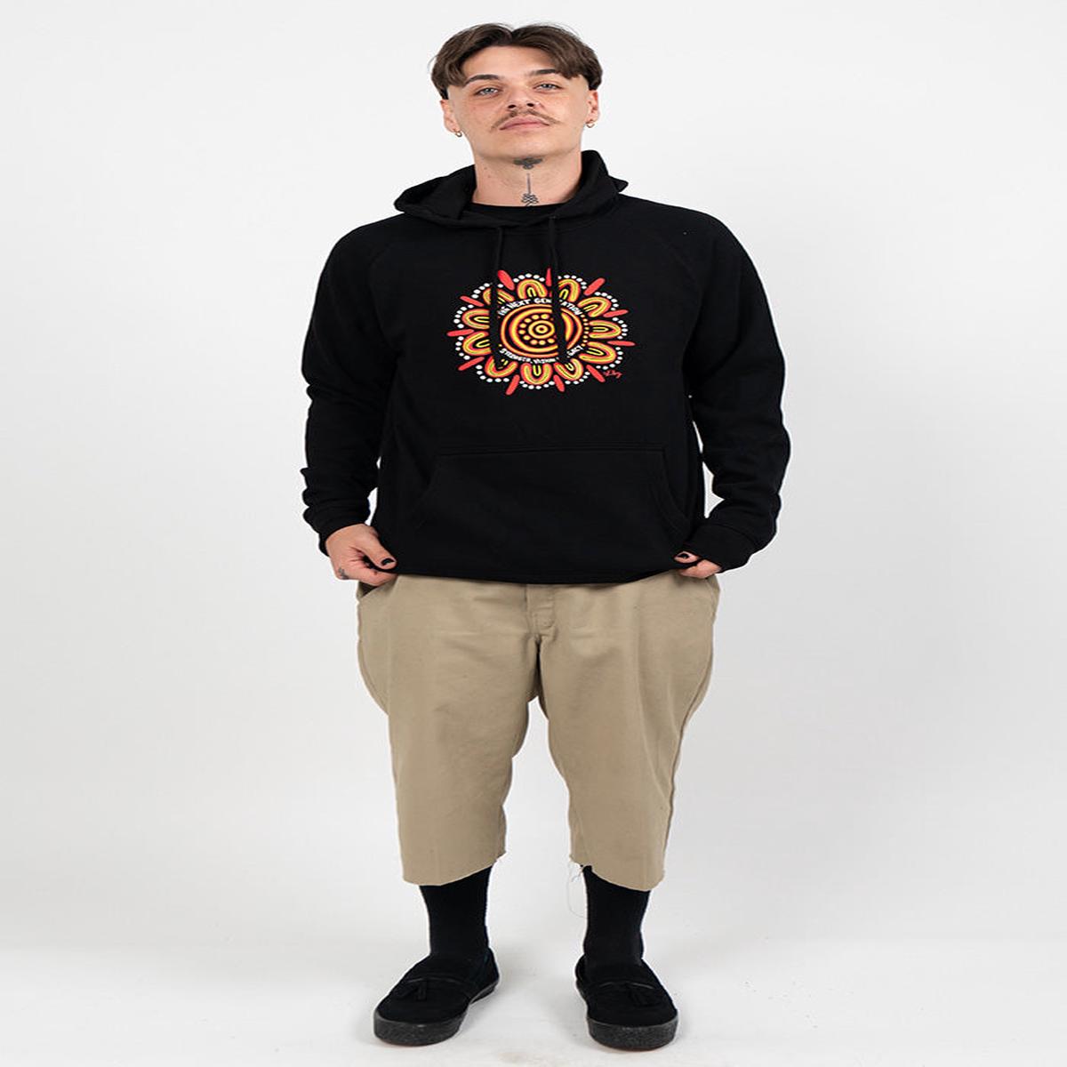 Celebrating Our Future NAIDOC 2025 Black Cotton Blend Unisex Hoodie