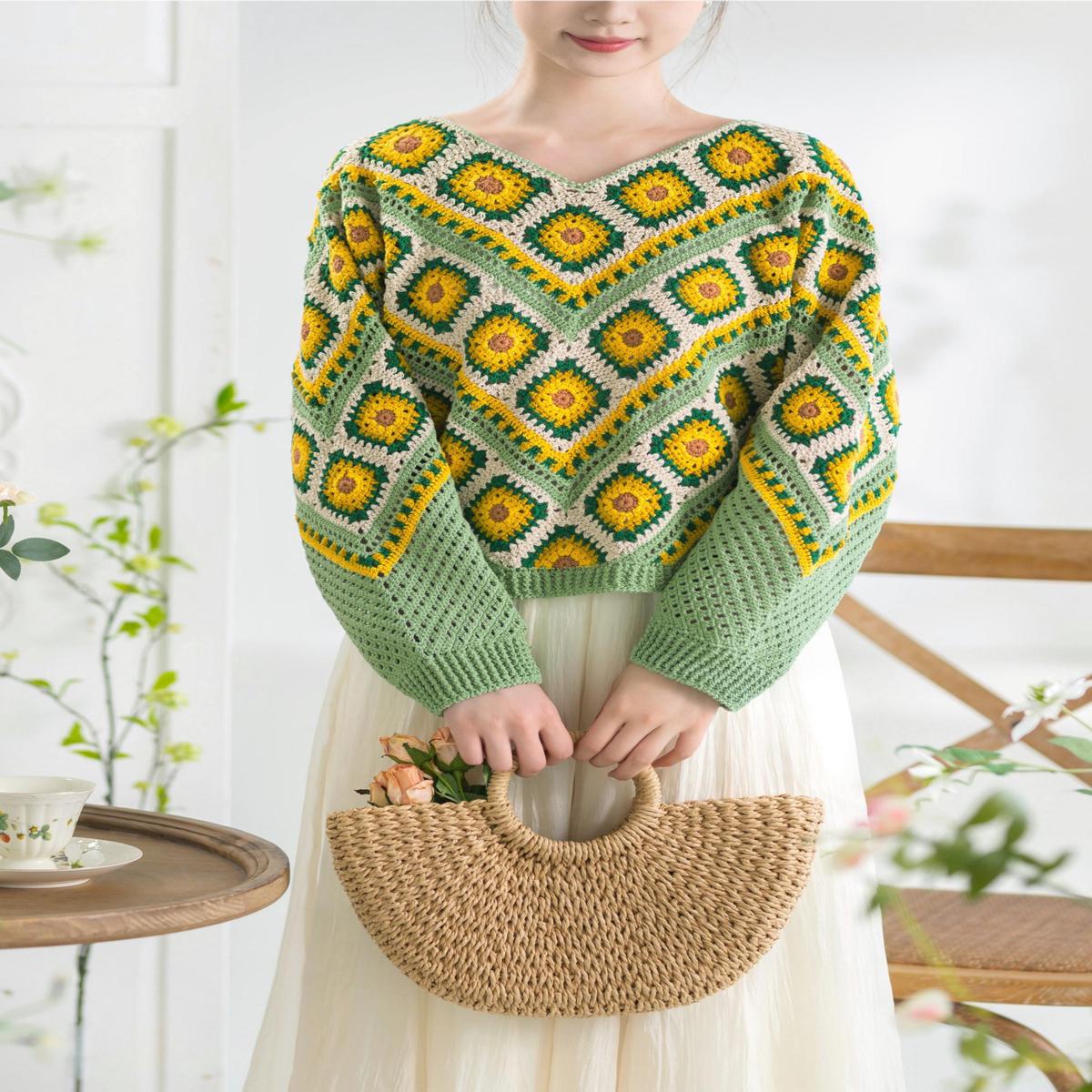 Flower Only Patchwork Top Crochet Kit