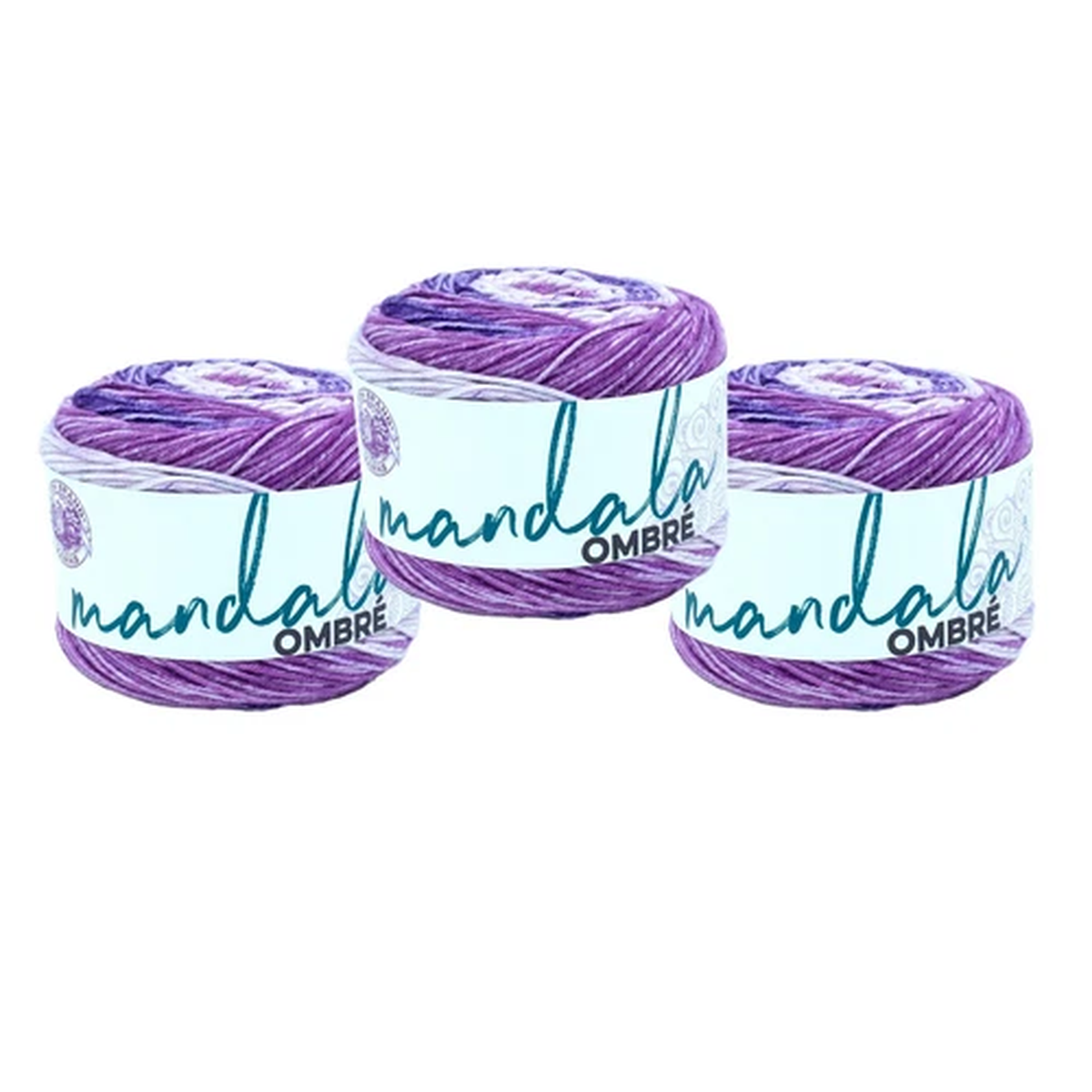 (3 Pack) Lion Brand Yarn 551-219X Mandala Ombre Yarn, Chi