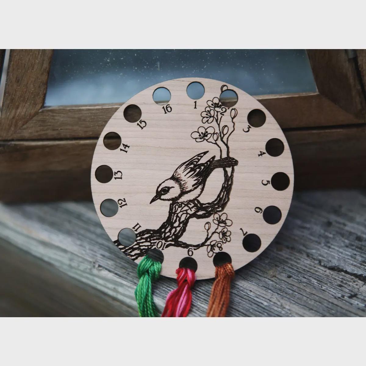 Cherry Blossom Branch Embroidery Floss Organizer (Cherry)