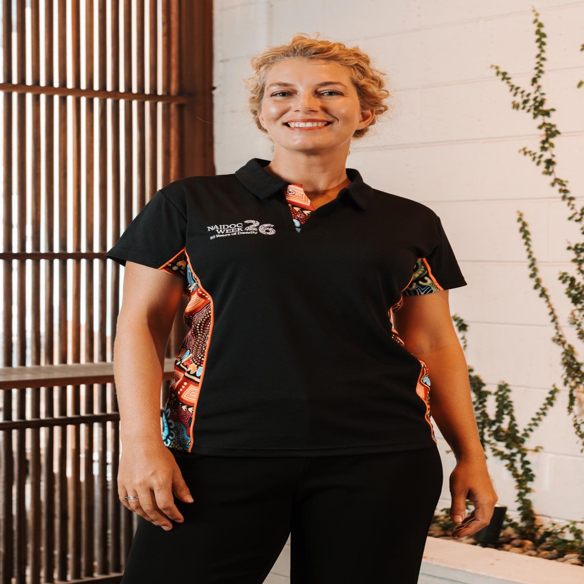 (Bulk) Gadi NAIDOC 2026 Bamboo (Simpson) Women's Fitted Polo Shirt