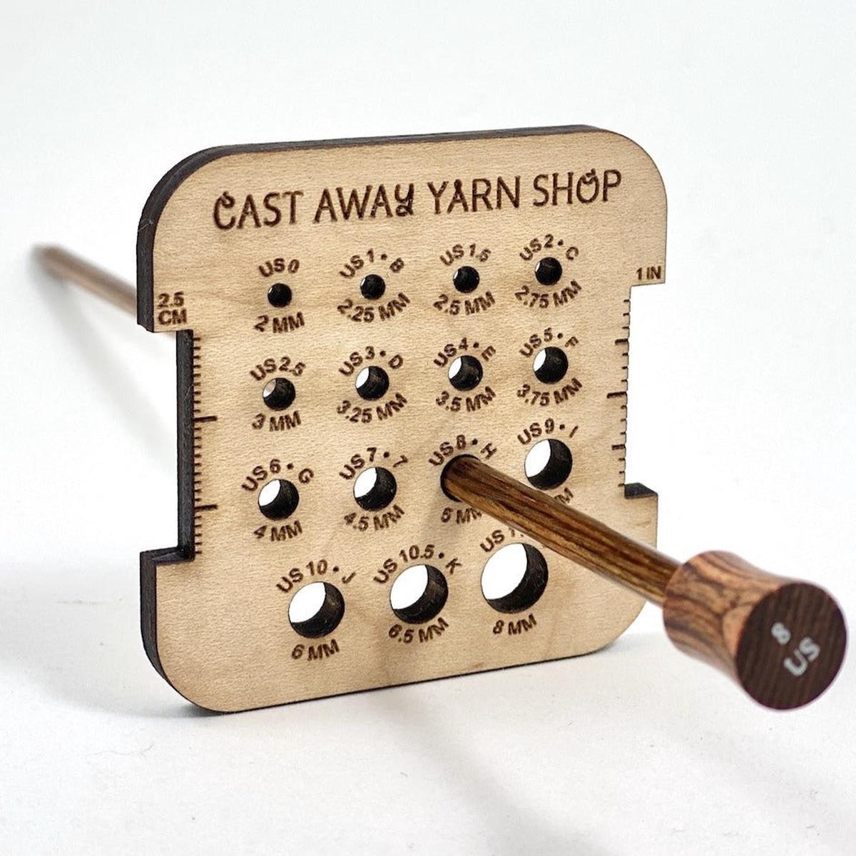 Cast Away Wooden Needle Gauge- small