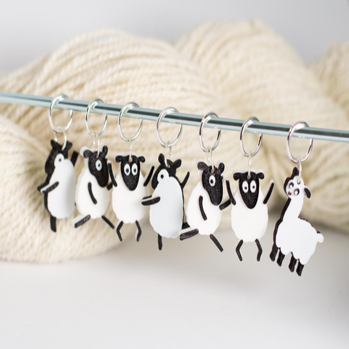 Spun Sheep Stitch Markers