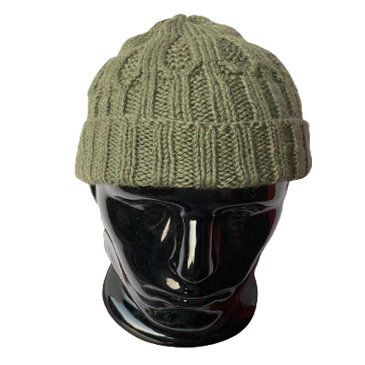 Wool Cap| Unisex  | 100% Wool | Olive Green