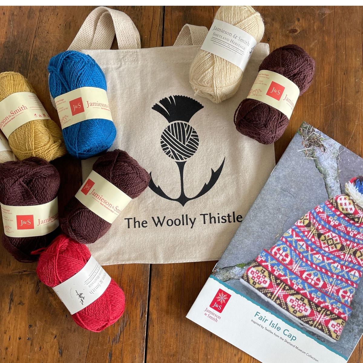 Fair Isle Cap Kit in J&S Heritage
