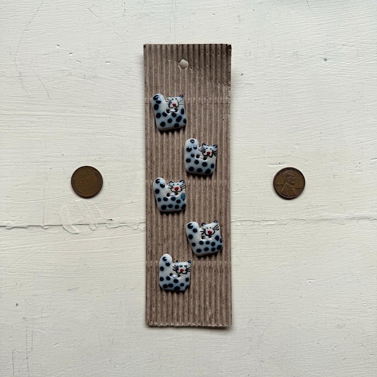 Spotty Cat Buttons