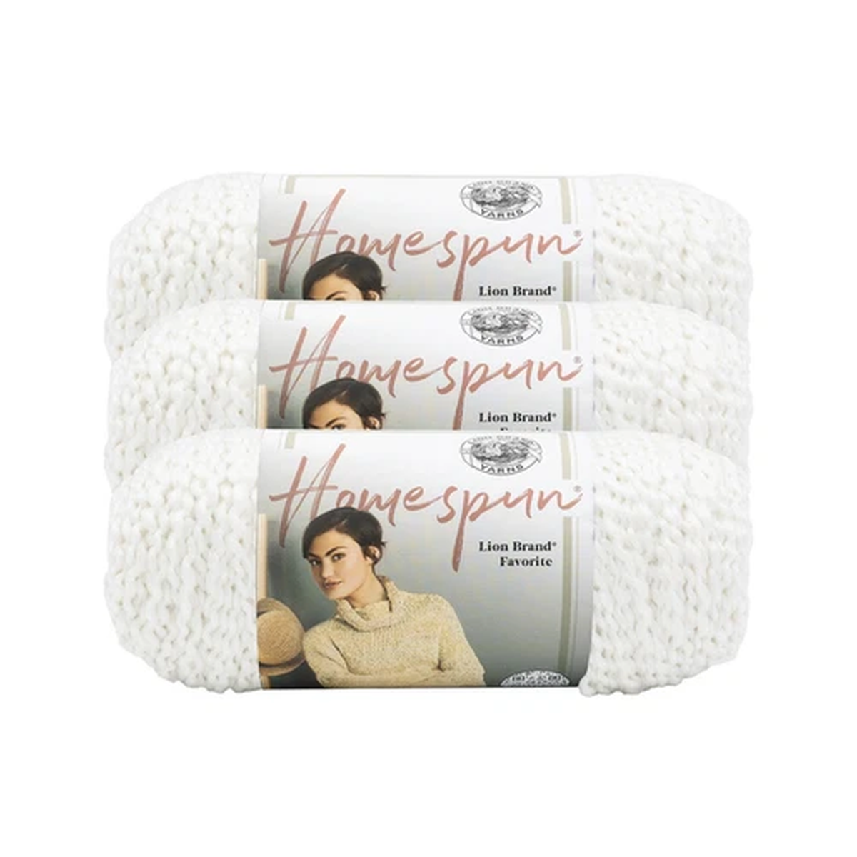 (3 Pack) Lion Brand Yarn 790-300A Homespun Bulky Yarn, Hepplewhite