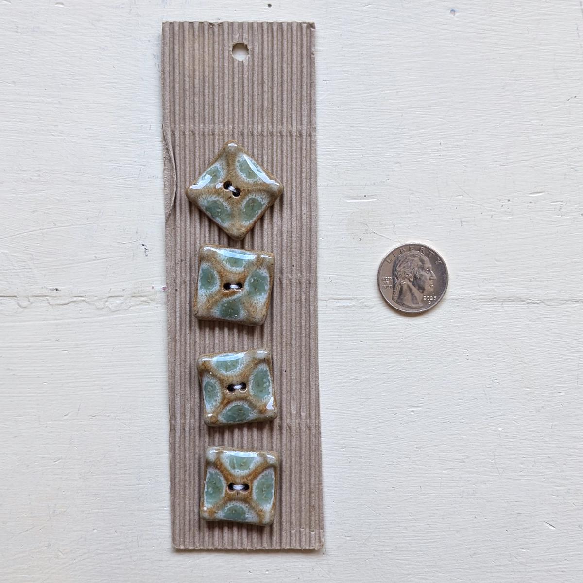 Square Turquoise Buttons