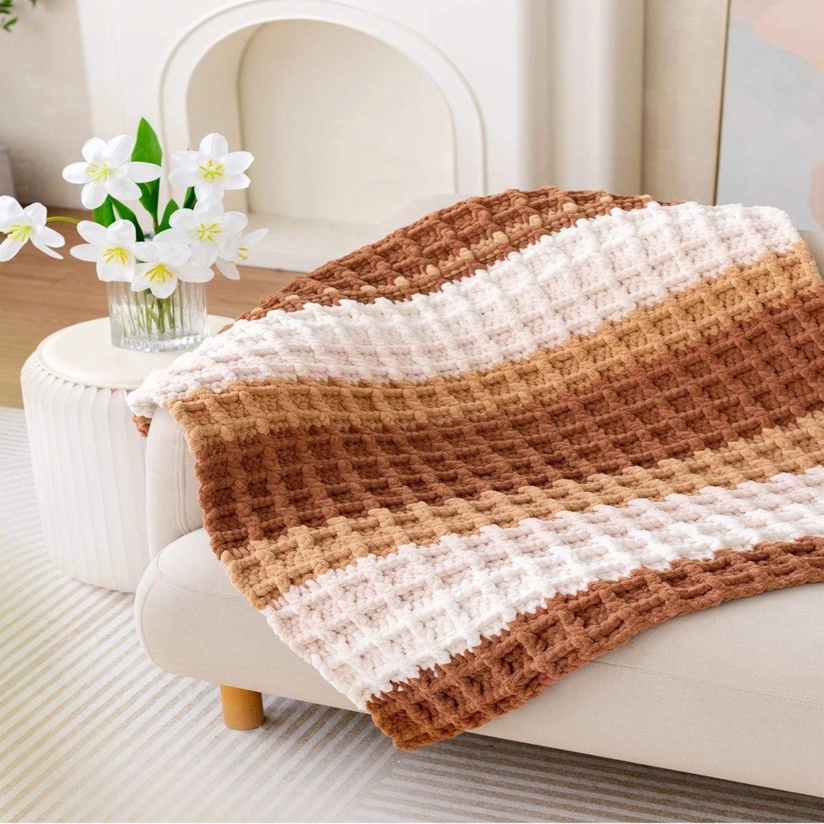 Waffle Blanket Crochet Yarn Kit