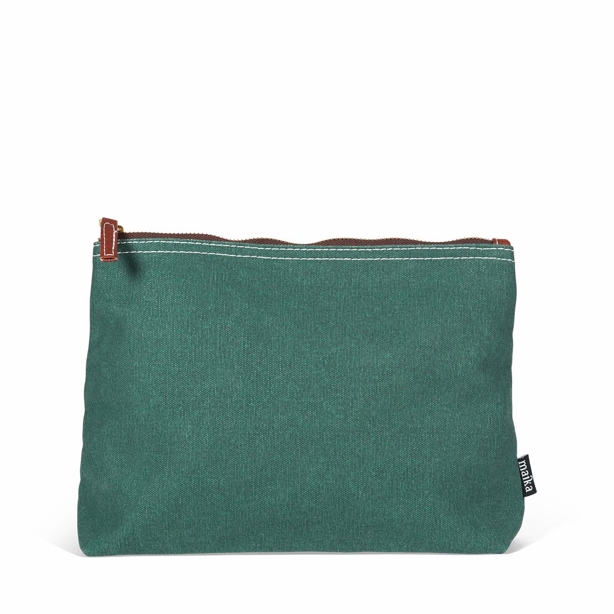 Maika Pouch - Waxed Hunter Green - Large