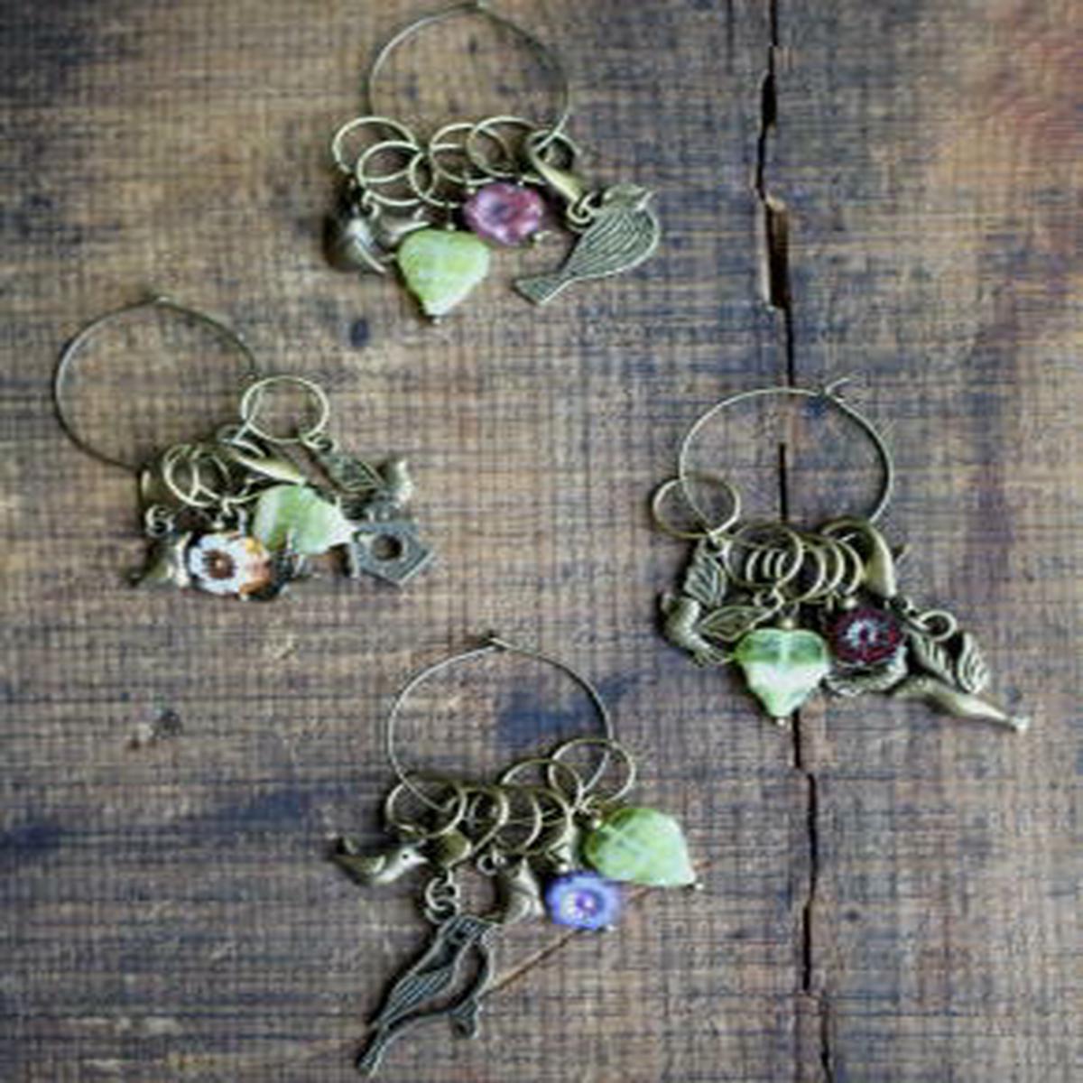 Springtime Bird Stitch Marker Set