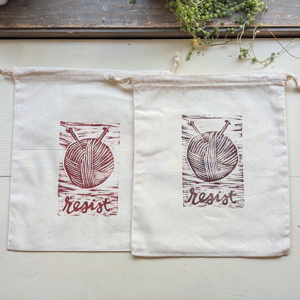Resist Drawstring Pouch