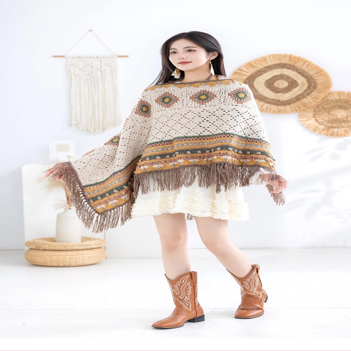 Bohemian Shawl Crochet Pattern