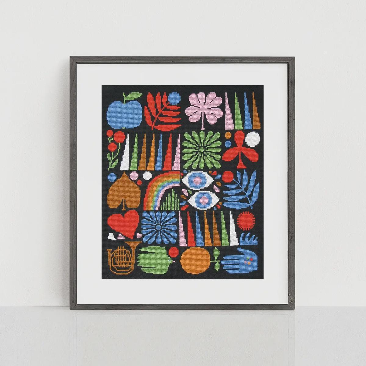 Joyful Grid Cross-Stitch Kit