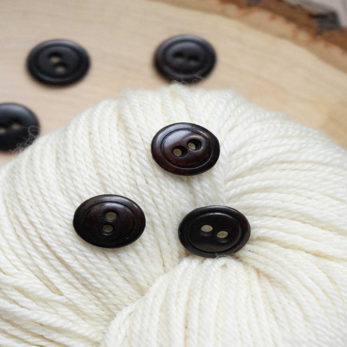 Black Bear 15mm Vintage Wooden Button