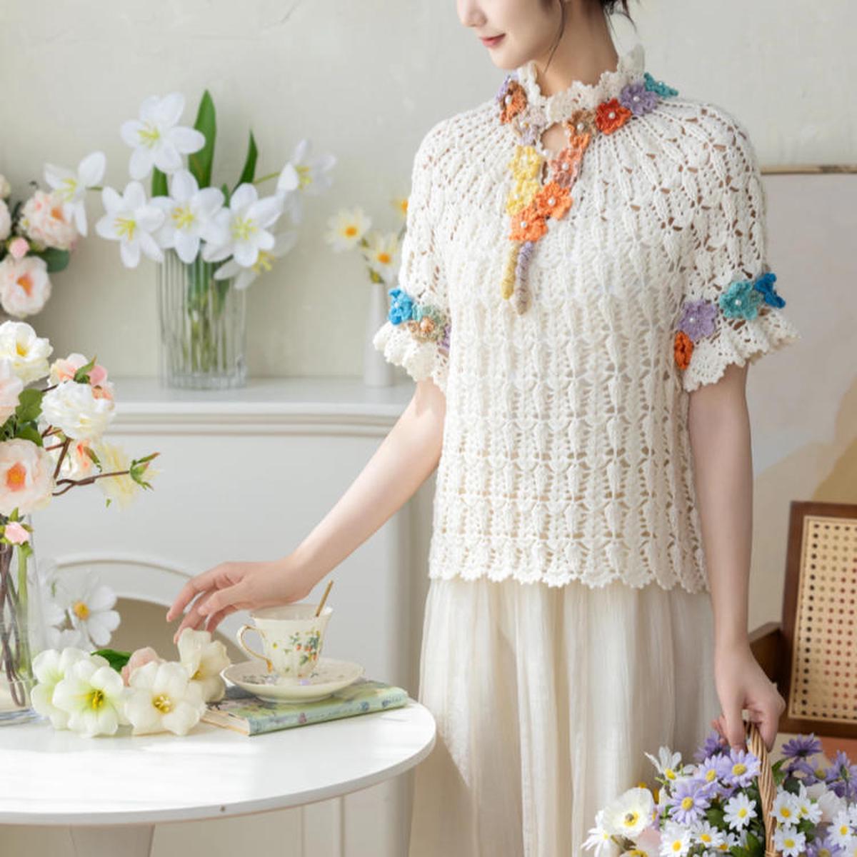 Dodo Yoke Pullover Crochet Yarn Kit