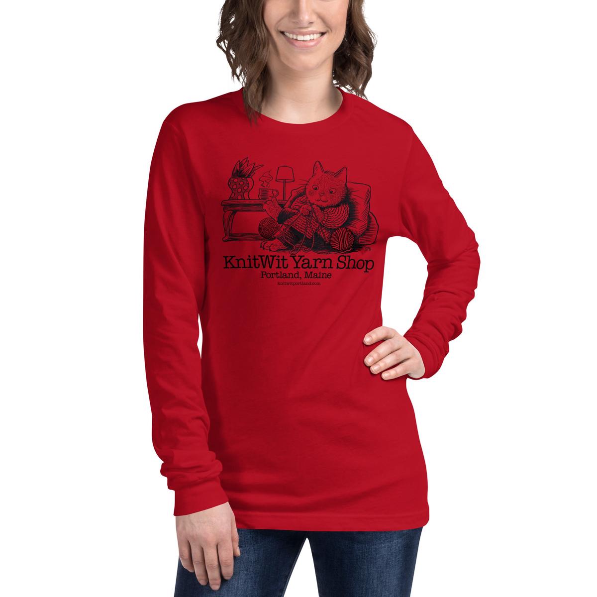 Cat Knitting - Unisex Long Sleeve Tee