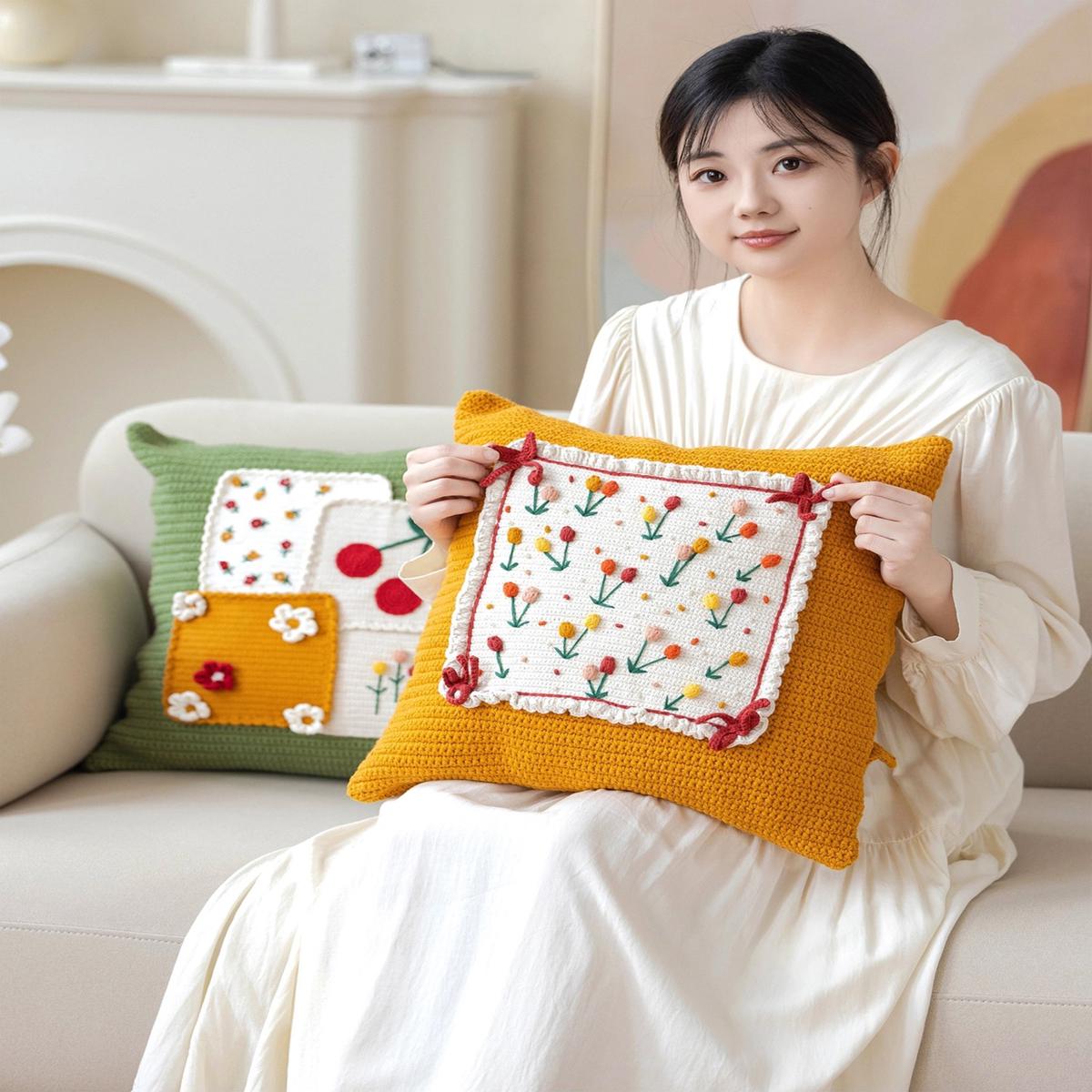 Ancient Fields Crochet Pillow Case Pattern