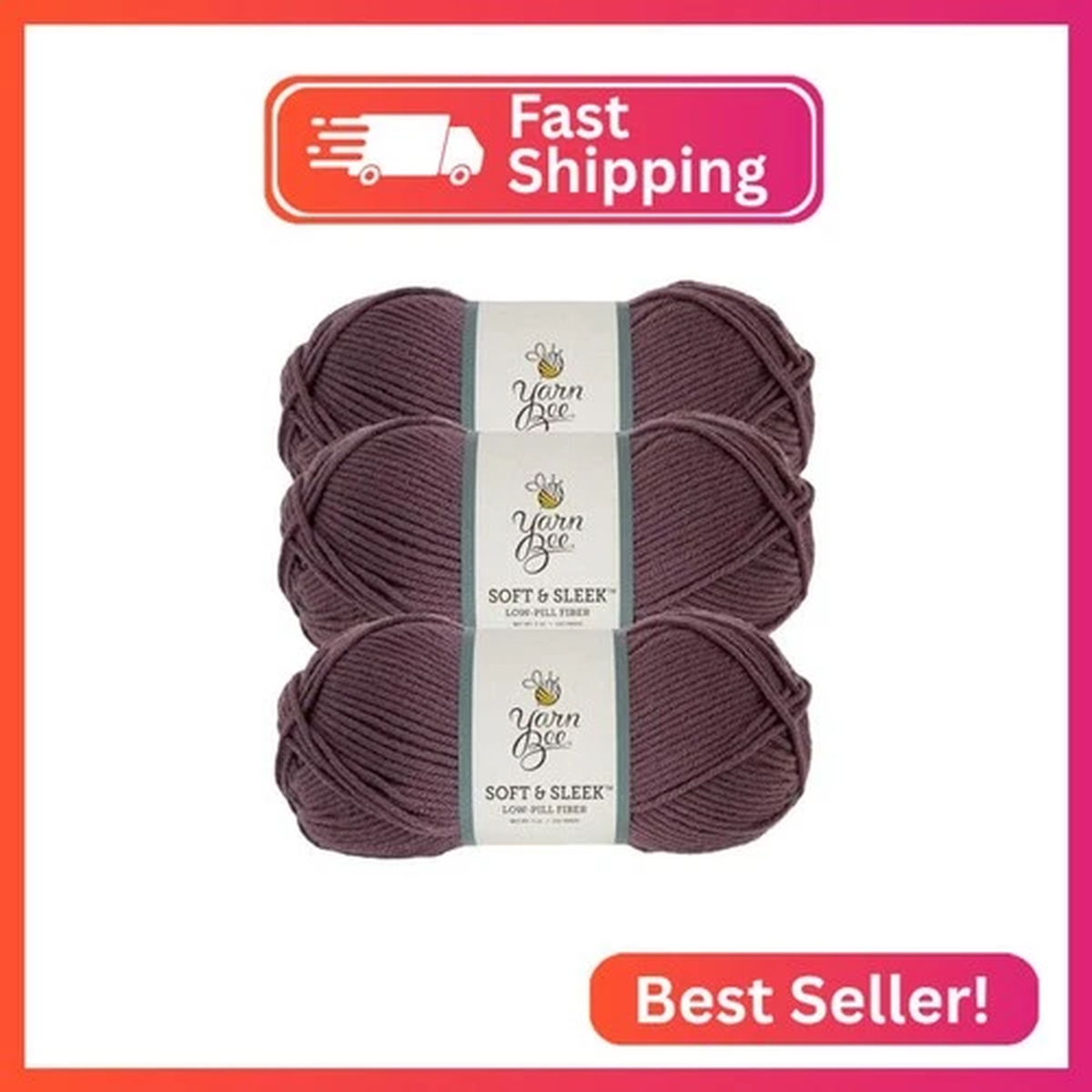 Yarn Bee Soft & Sleek Chunky 5-Bulky, 100% Low Pill Acrylic, 211 Yards of Yarn f