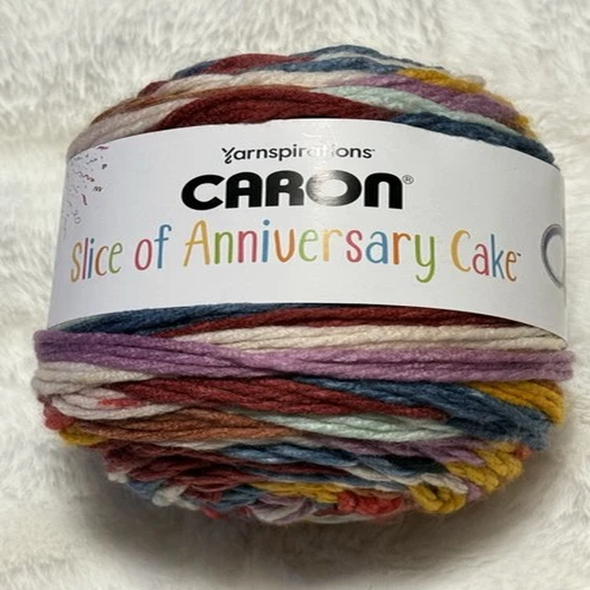 Yarnspirations Caron Slice of Anniversary Cake Yarn Book Club 285 Yds Acrylic