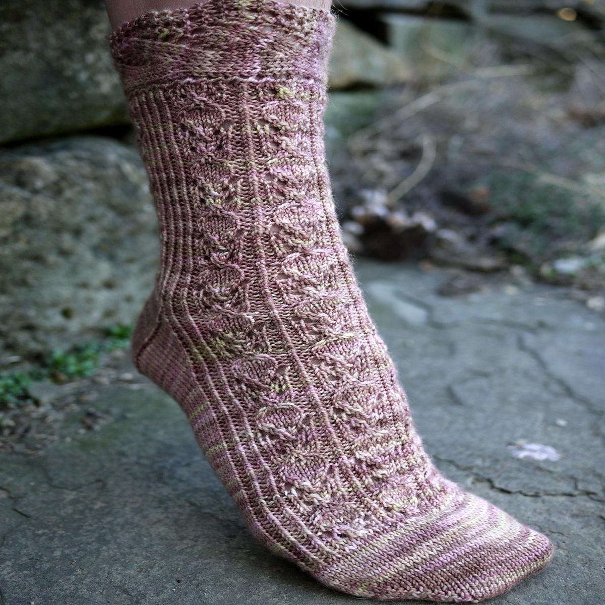 Cherry Pie Sock knitting pattern