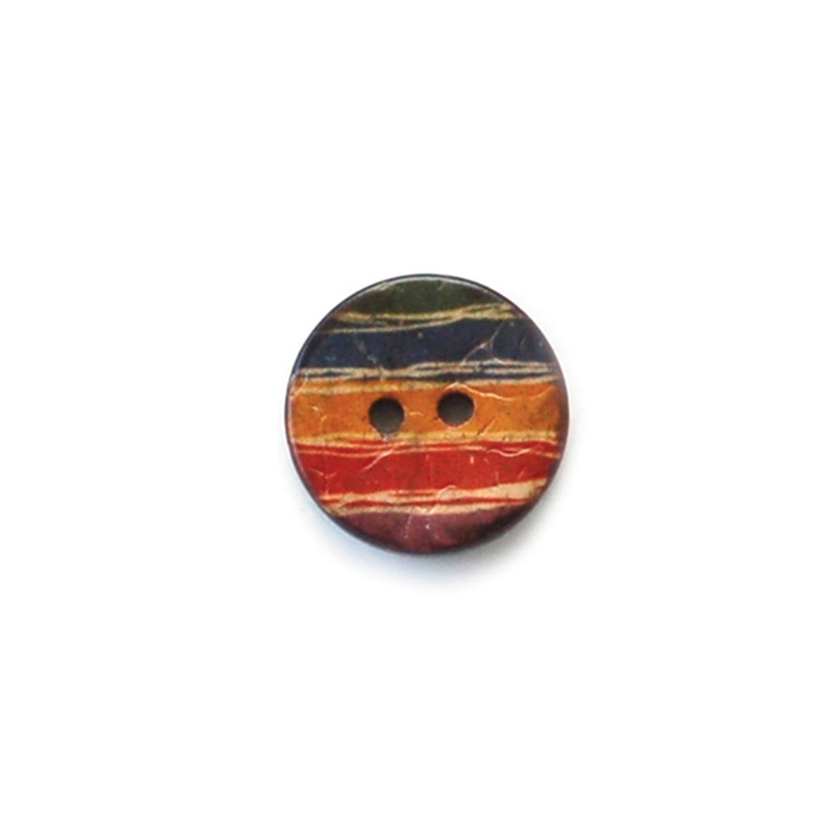 Coconut Multi Band Rainbow Button