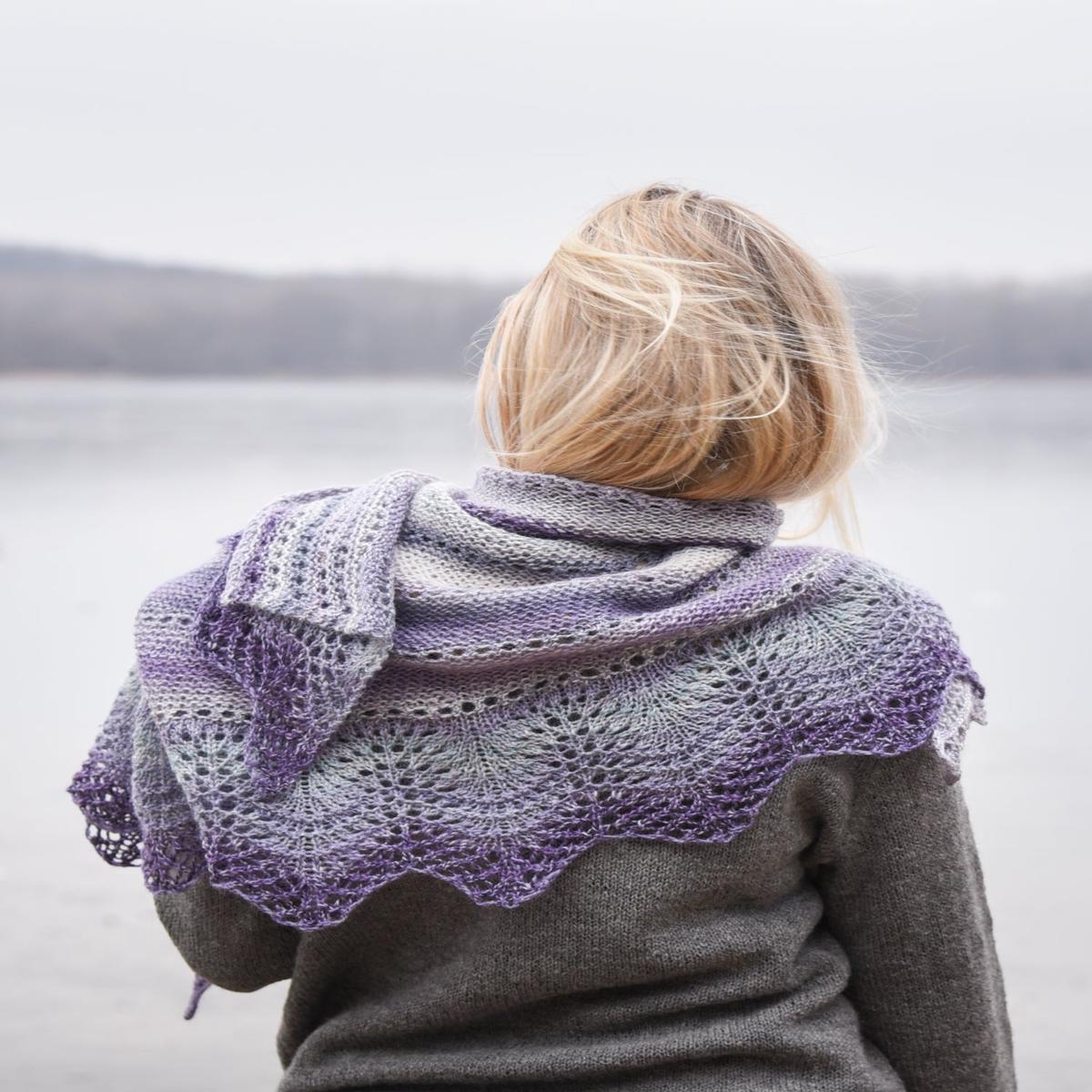 See the Sea shawl knitting pattern