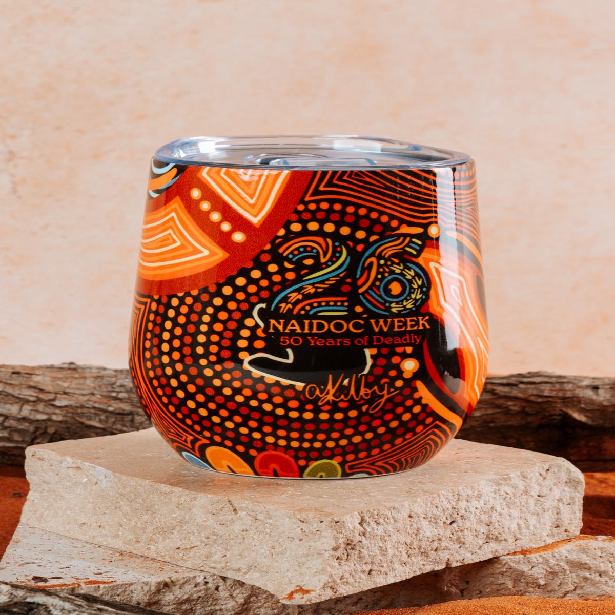 Gadi NAIDOC 2026 Vacuum Insulated Double Walled Stainless Steel Travel Mug